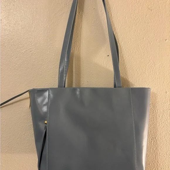 Light Blue Hobo Leather Tote Bag NWT - Picture 5 of 11